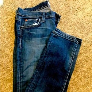 Distressed, Straight Leg Hudson Jeans
